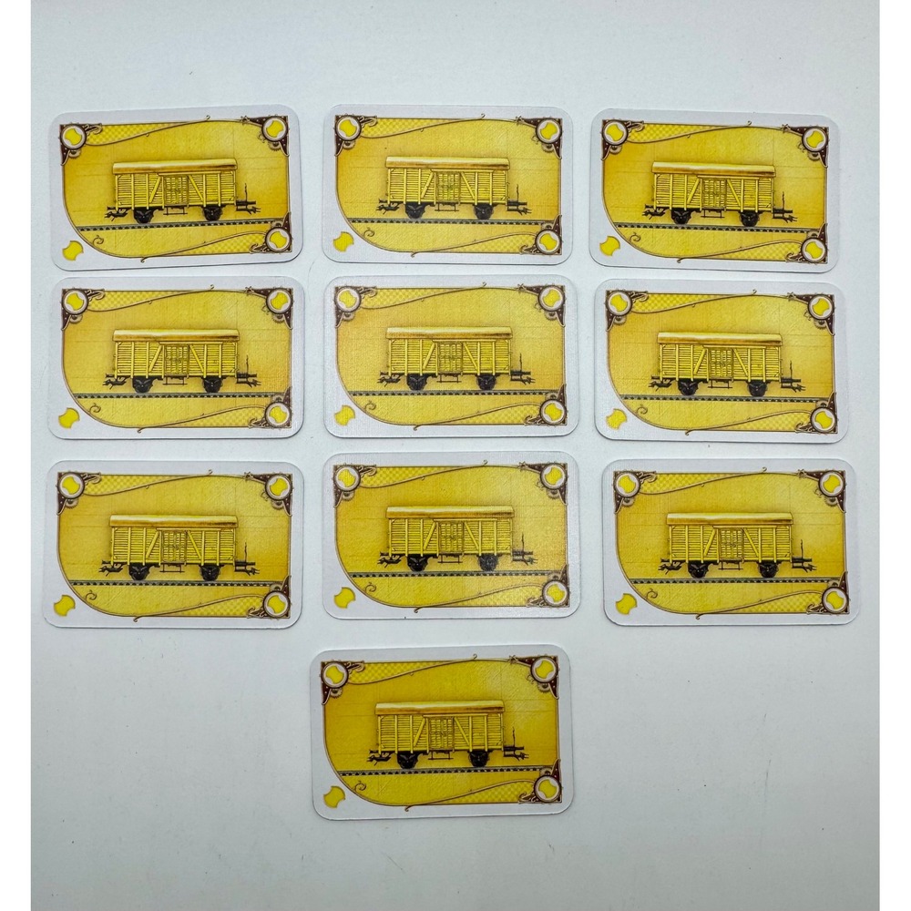 Days of Wonder Ticket to Ride Replacement Cards 11ct Yellow Train Car Locomotive